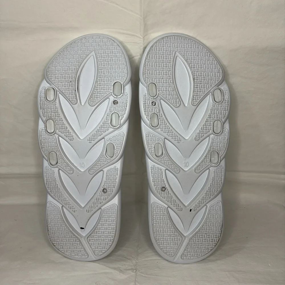Pony Men’s Rainbow Slides White 10 Slides Slip-on Pool Basketball Beach Casual